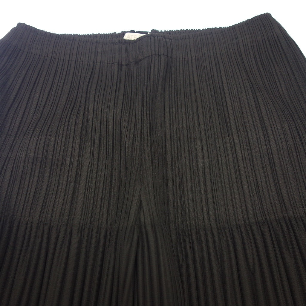 美品◆プリーツプリーズ イッセイミヤケ パンツ 変形 PP33JF413 レディース ブラック サイズ3 PLEATS PLEASE ISSEY MIYAKE【AFB24】