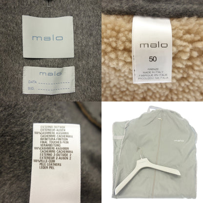 Good condition ◆ Maro Hooded Coat 100% Cashmere Men's Beige Size 50 malo [AFA15] 