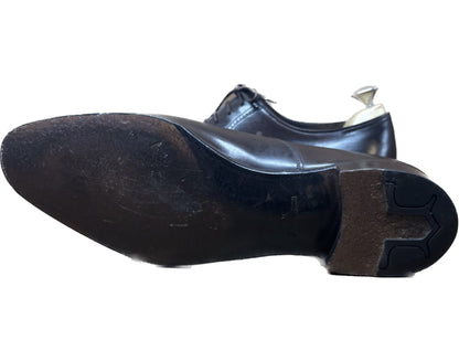 二手 ◆John Lobb Straight Tip Philip 2 Museum 小牛皮 棕色 UK7.5D JOHN LOBB PHILLIPⅡ 