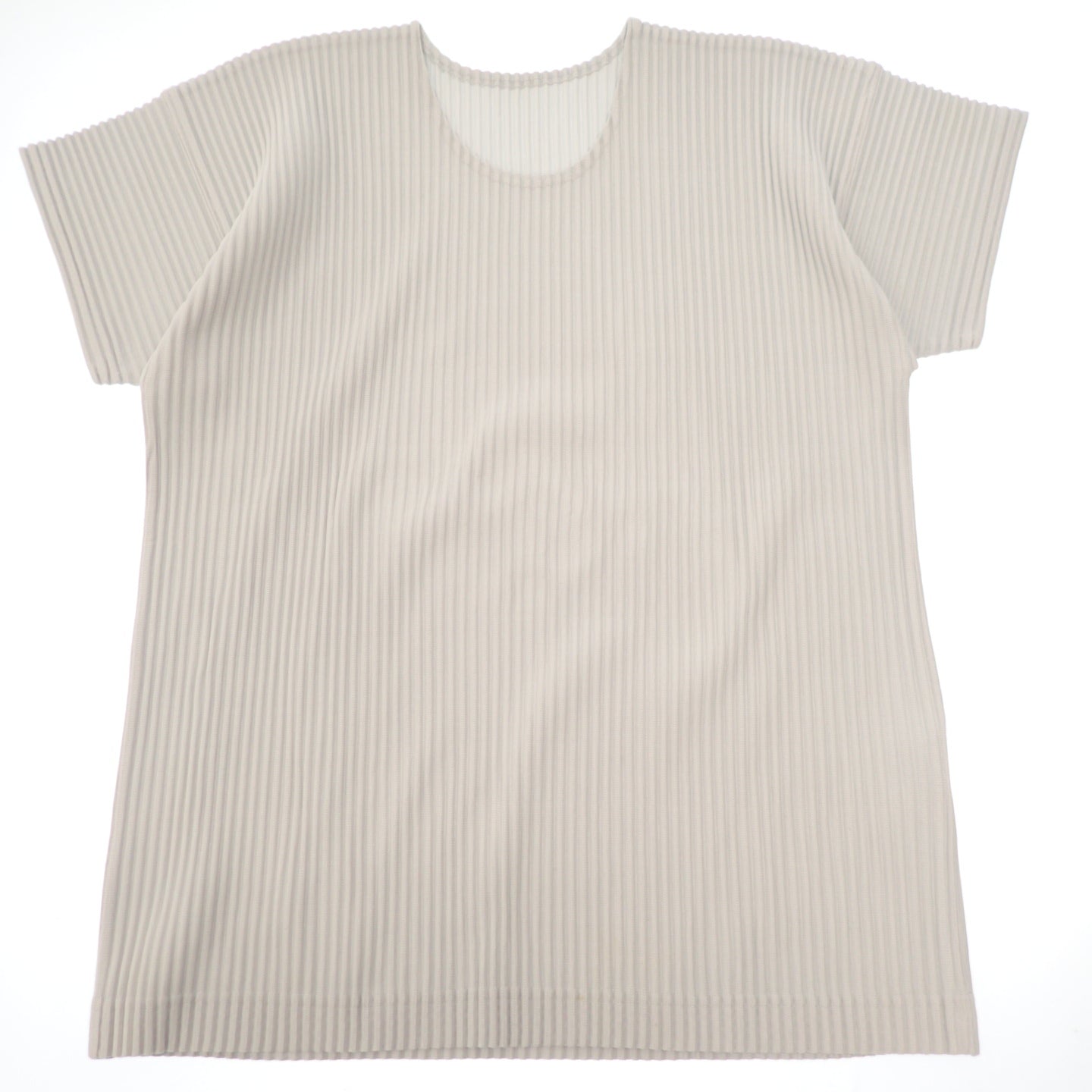 ISSEY MIYAKE HOMME PLISSE T-shirt pleated HP51JK020 light gray men's 4 ISSEY MIYAKE HOMME PLISSE [AFB28] [Used] 