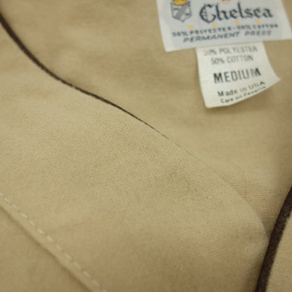 Good condition◆Chelsea cotton poly shirt men's brown M Chelsea [AFB11] 