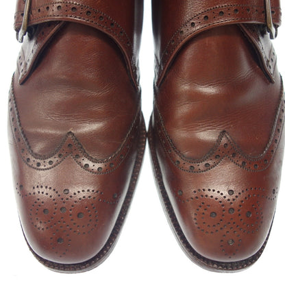 Used church leather shoes single monk full brogue men's brown size 55F church's [AFC29] 