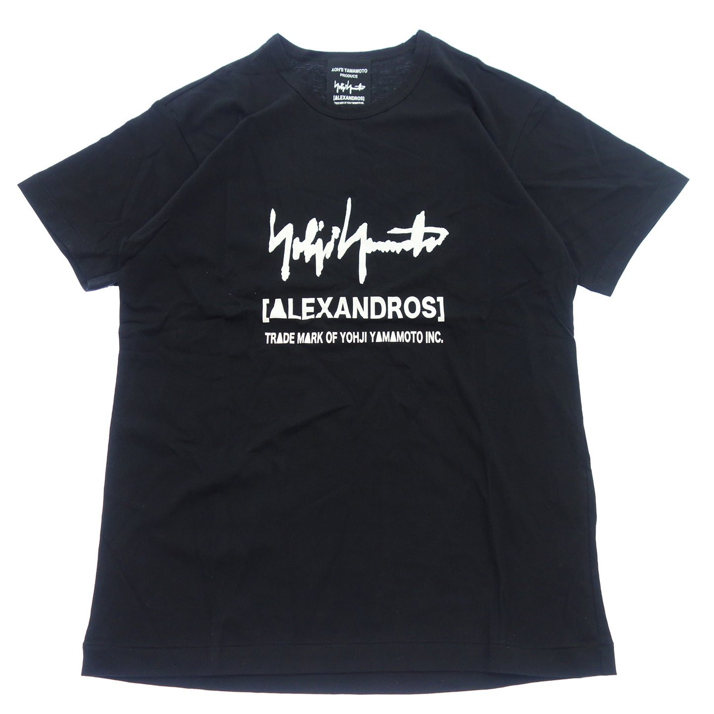 Unused ◆ Yohji Yamamoto x Alexander Short Sleeve T-shirt Cut and Sewn 17AW HK-T96-089-2-02 Black 2 Yohji Yamamoto POUR HOMME [AFB37] 