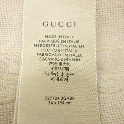 中古◆グッチ GG ジャガード マフラー 7277243GABR メンズ 黒/ベージュ GUCCI【AFI20】