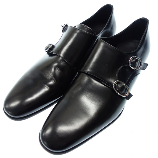 サルヴァトーレフェラガモ レザーシューズ ダブルモンク メンズ 5.5 黒 Salvatore Ferragamo【AFC21】【中古】