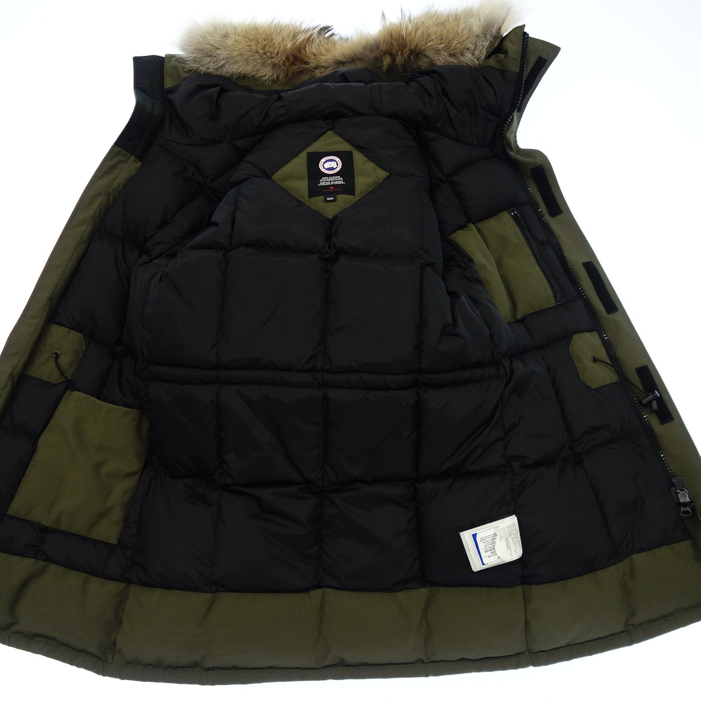 Used◆Canada Goose Down Jacket Langford Parka Coyote Fur 2062M Men's XS Khaki CANADA GOOS [AFA6] 