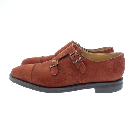 Good Condition◆John Lobb Leather Shoes Double Monk William 2 Suede Men's Red Size 8 JOHN LOBB [AFC1] 