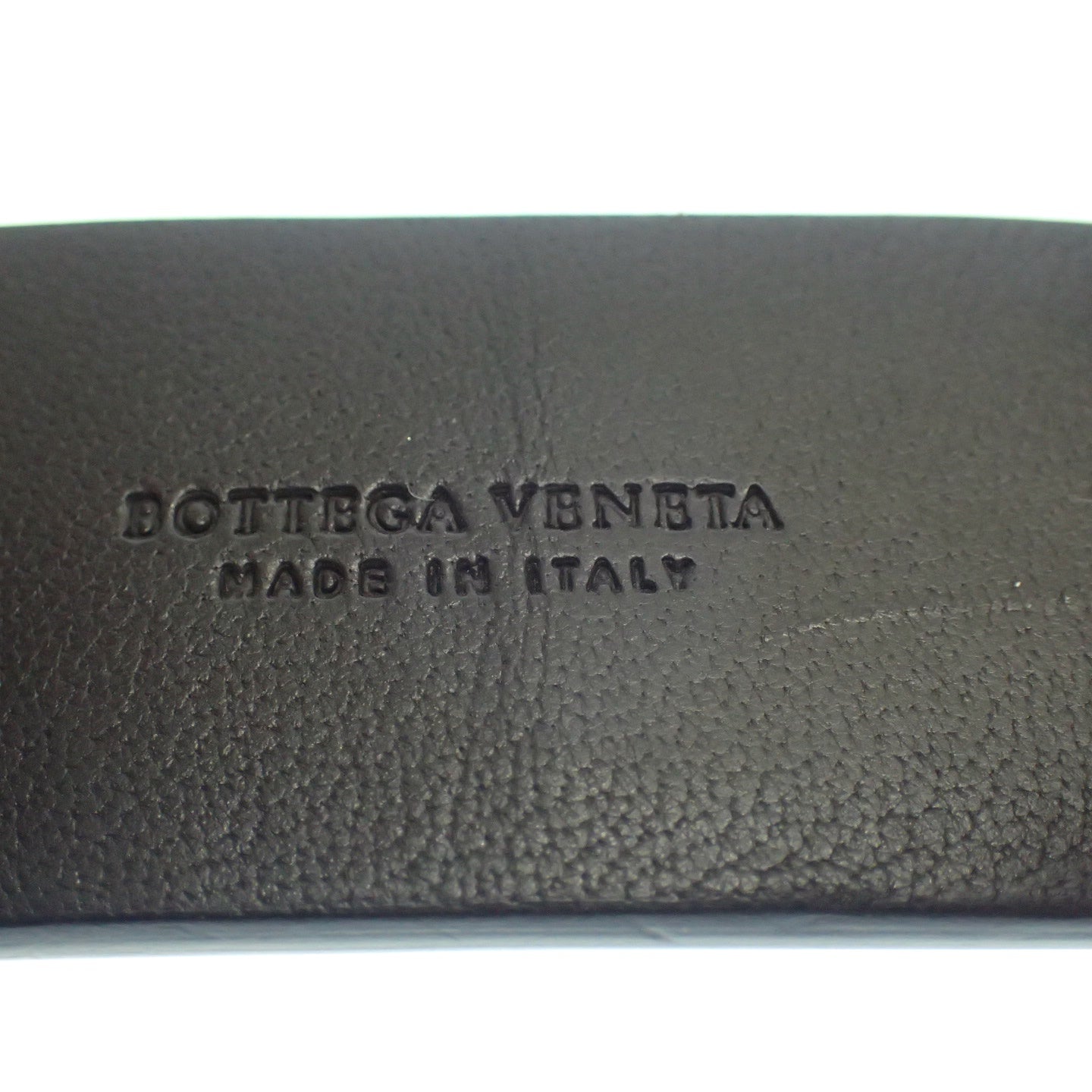 中古◆ボッテガヴェネタ イントレチャート レザー マネークリップ 黒 BOTTEGA VENETA【AFI12】