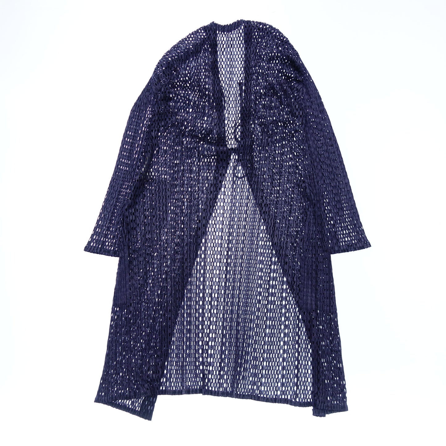 状况良好 ◆ Pleats Please Issey Miyake Haori PP93-JA582 女士 3 海军蓝 PLEATS PLEASE ISSEY MIYAKE [AFB30] 