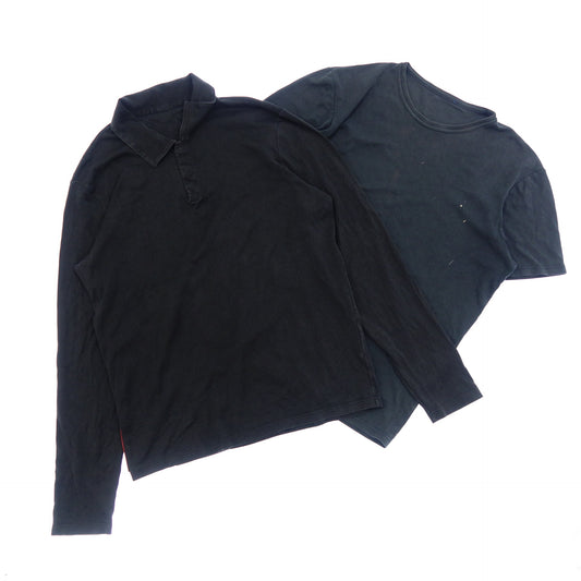 Used ◆Prada Sports long sleeve polo shirt T-shirt set of 2 logo men's black size M PRADA SPORTS [AFB15] 