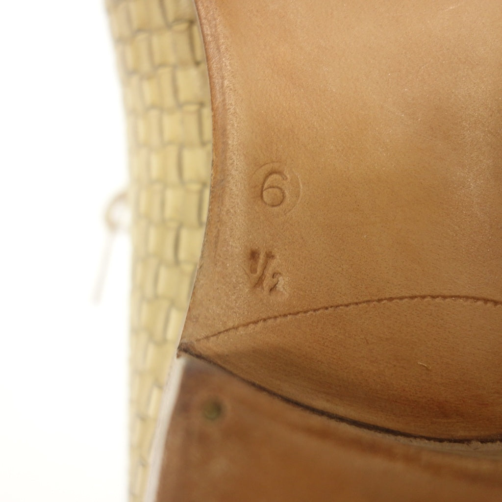 Like new ◆ Silvano Lattanzi Leather Shoes Lace Up BASSETT WALKER Custom Made Men's Beige Size 6.5 Silvano Lattanzi [LA] 