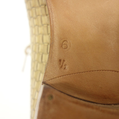 Like new ◆ Silvano Lattanzi Leather Shoes Lace Up BASSETT WALKER Custom Made Men's Beige Size 6.5 Silvano Lattanzi [LA] 