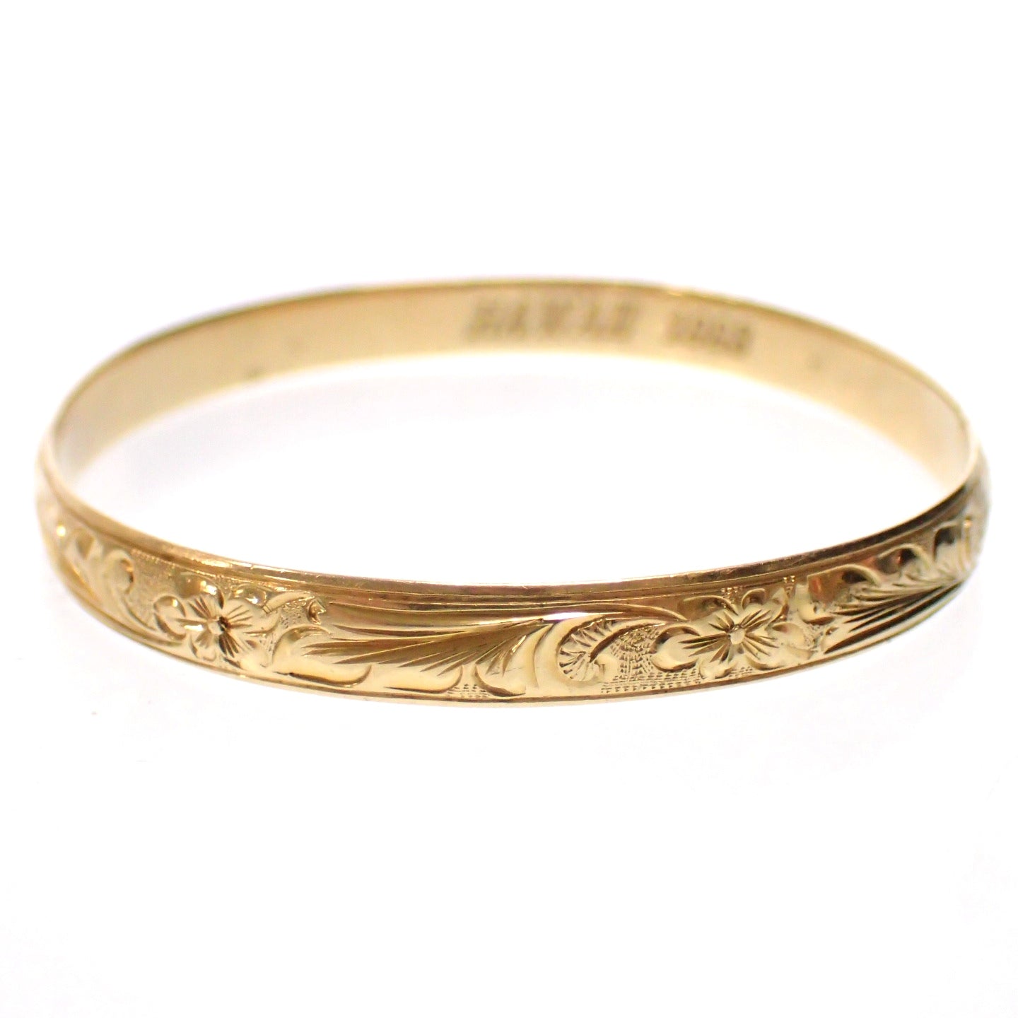 Good condition◆Hawaiian jewelry gold bracelet bangle 14K 15.42g [AFI13] 