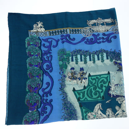 Hermes Carre 140 Scarf LE PARADIS DU ROY King's Paradise Women's Blue HERMES [AFI12] [Used] 