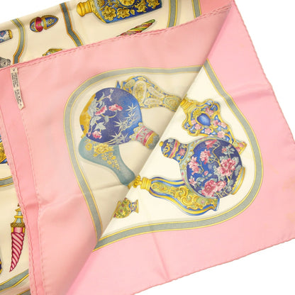 Used ◆Hermes Scarf Carre 90 Pourvu qu'on ait l'ivresse Perfume Pattern Silk Pink HERMES [AFI22] 