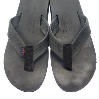 Used ◆Rainbow Sandals Leather Men's Black RAINBOW SANDALS [AFC5] 