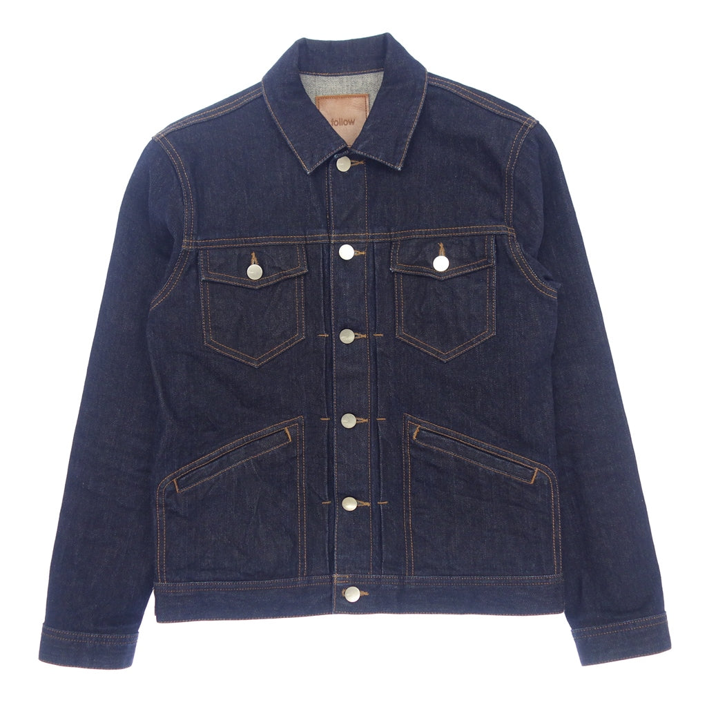 Very good condition◆Follow Denim jacket Men's Indigo Size M follow [AFB38] 