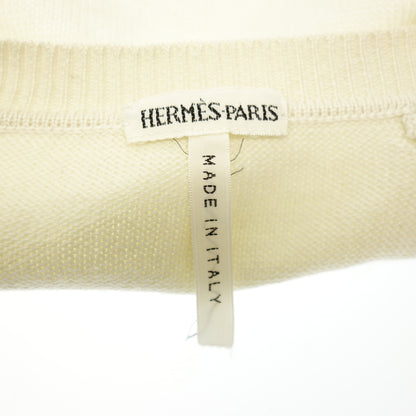 品相良好◆爱马仕针织开衫围巾图案真丝 Margiela 时期女士白色尺寸 XS HERMES [AFB34] 