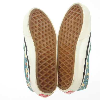 Good condition ◆ Vans sneakers slip-on made in USA all pattern kids blue size 18 VANS [AFD9] 