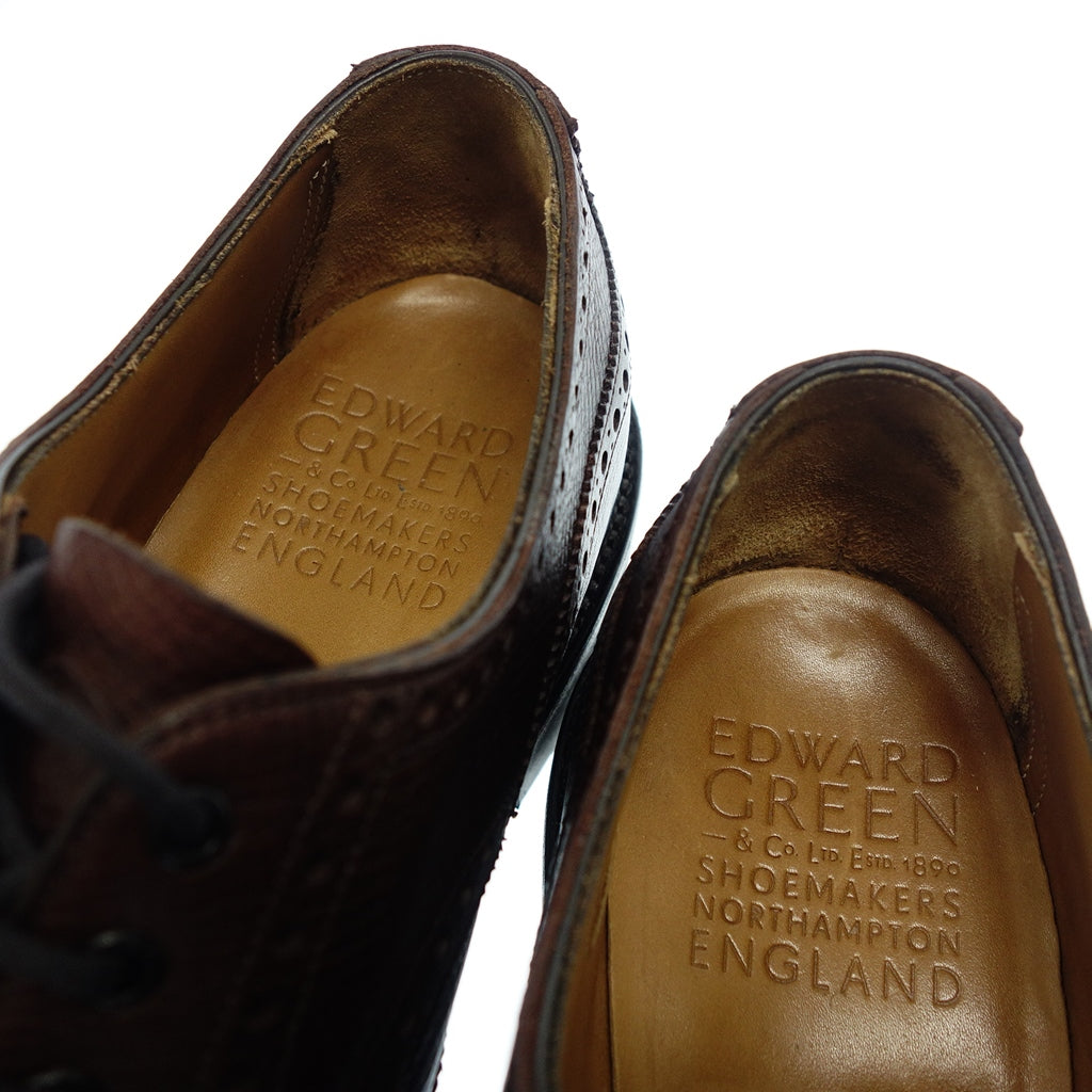 Good Condition◆Edward Green Leather Shoes Wing Tip BORROWDALE Utah Calf Men's 7.5 Brown EDWARD GREEN [LA] 