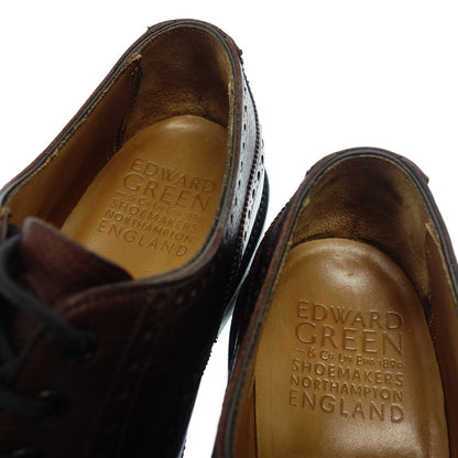 状况良好◆Edward Green 皮鞋 Wing Tip BORROWDALE 犹他小牛皮男式 7.5 棕色 EDWARD GREEN [LA] 