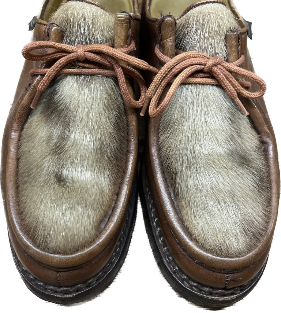 美品◆パラブーツ レザーシューズ ミカエルフォック メンズ 茶 42 Paraboot