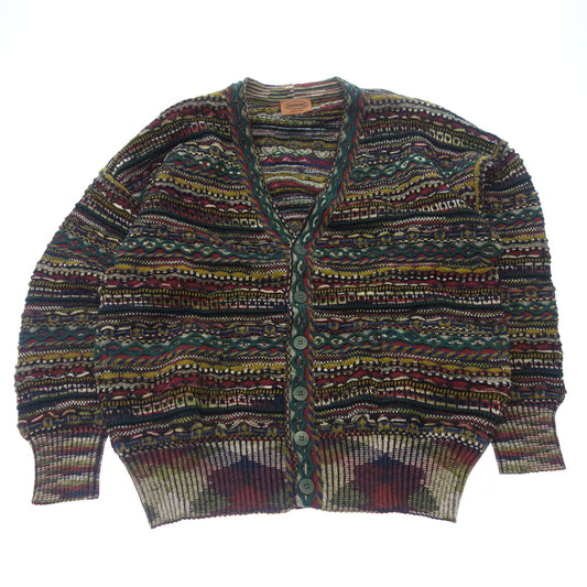 Good condition ◆ Missoni Knit Cardigan All Over Pattern Cable Knit Men's Multicolor 50 MISSONI [AFB52] 