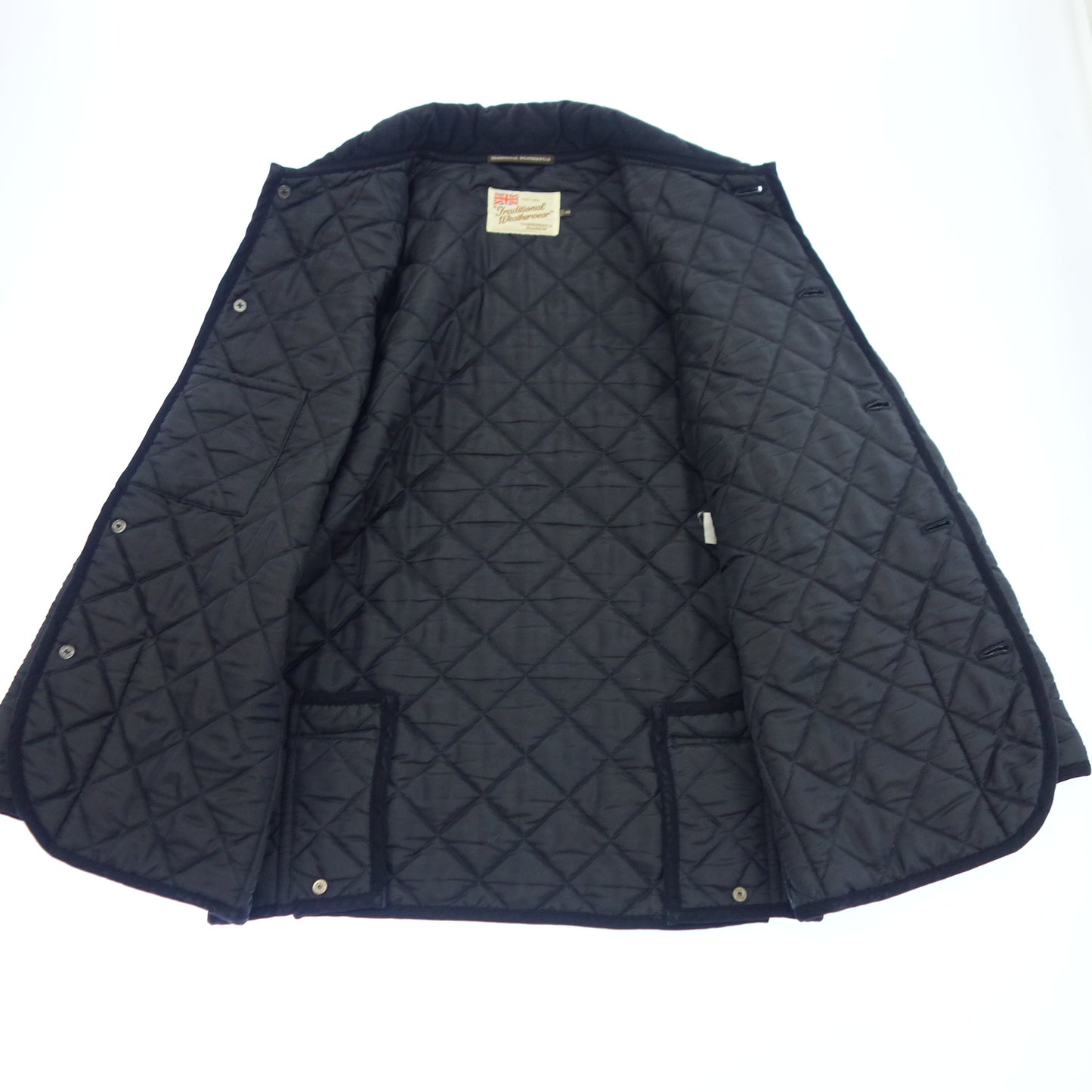 中古◆トラディショナル ウェザーウェア アウター キルティングジャケット メンズ サイズ40 ブラック系 Traditional Weatherwear【AFA18】