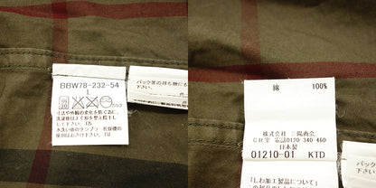 二手◆Burberry London 衬衫 2 口袋格纹橄榄色 BURBERRY LONDON [AFB40] 