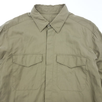 Good condition◆Shinya shirt cotton men's size 3 green SHINYA [AFB6] 