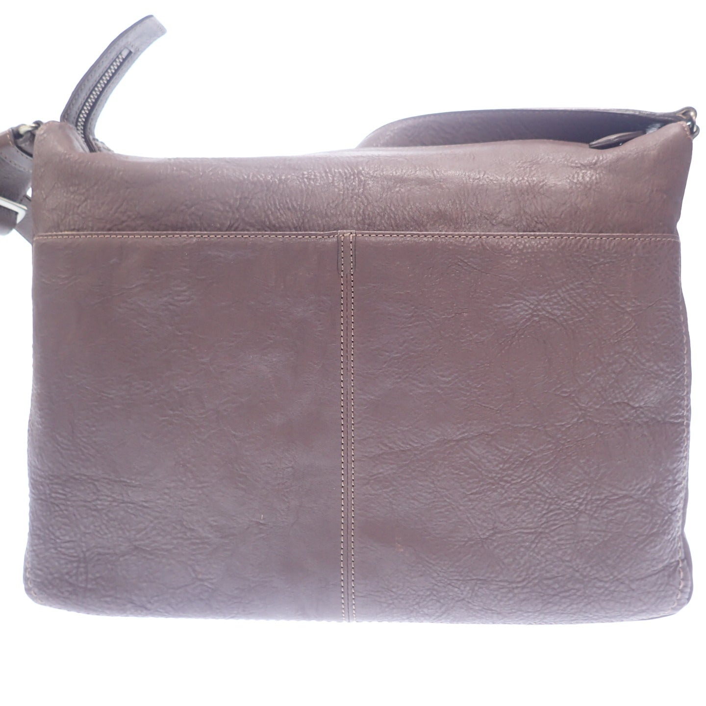 Tsuchiya bag one shoulder bag grained leather brown [AFE8] [Used] 