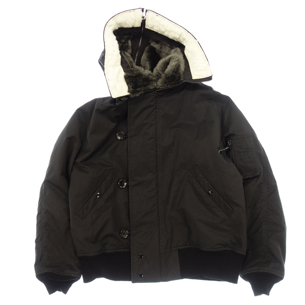 Good Condition ◆ CIOTA Flight Jacket BZLM-103M 21AW Subin Cotton Nylon Twill N-2B Boa Hooded Men's Black Size 6 CIOTA [AFA17] 