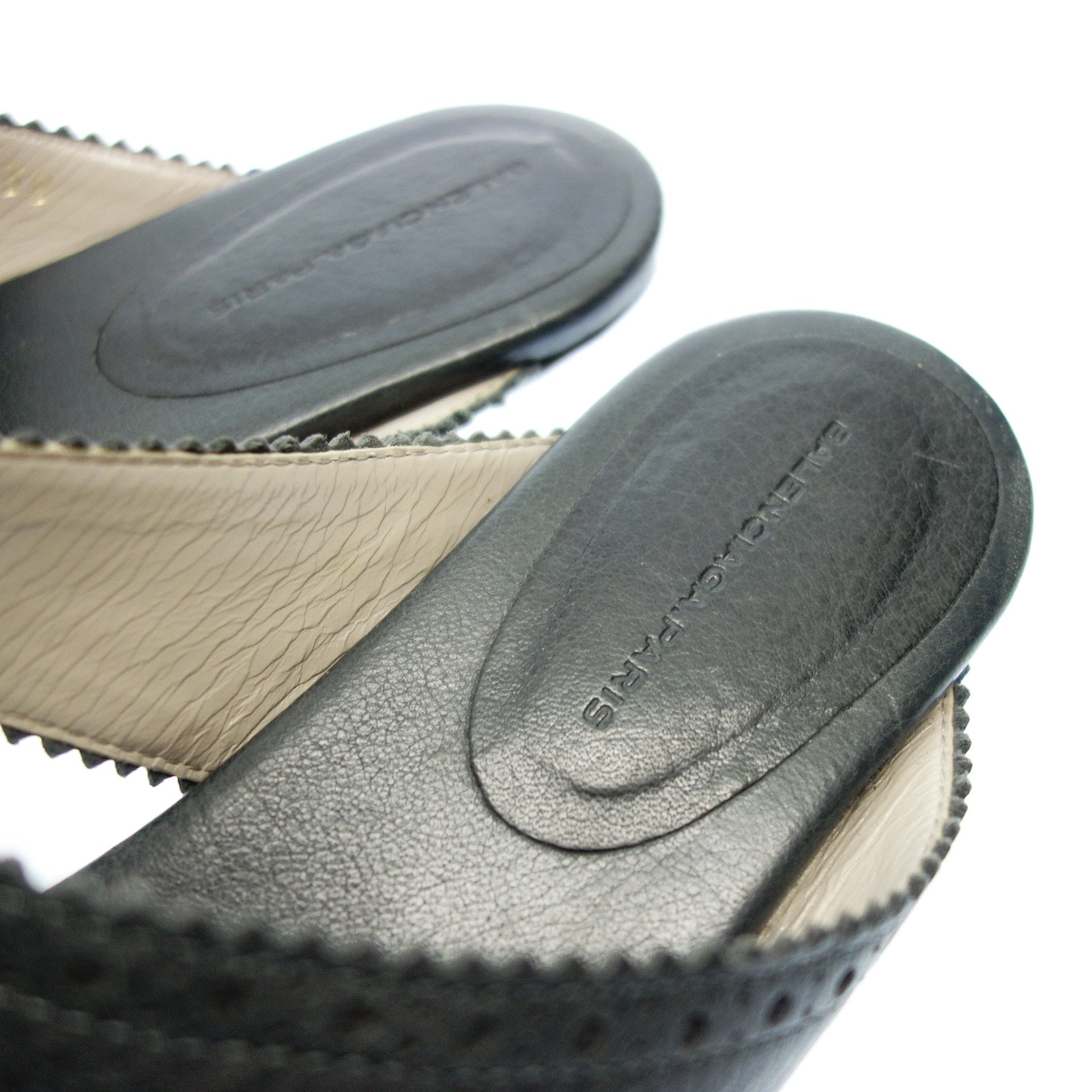 バレンシアガ　サンダル　38 BALENCIAGA バレンシアガ POOLスライドサンダル 白 黒 #38