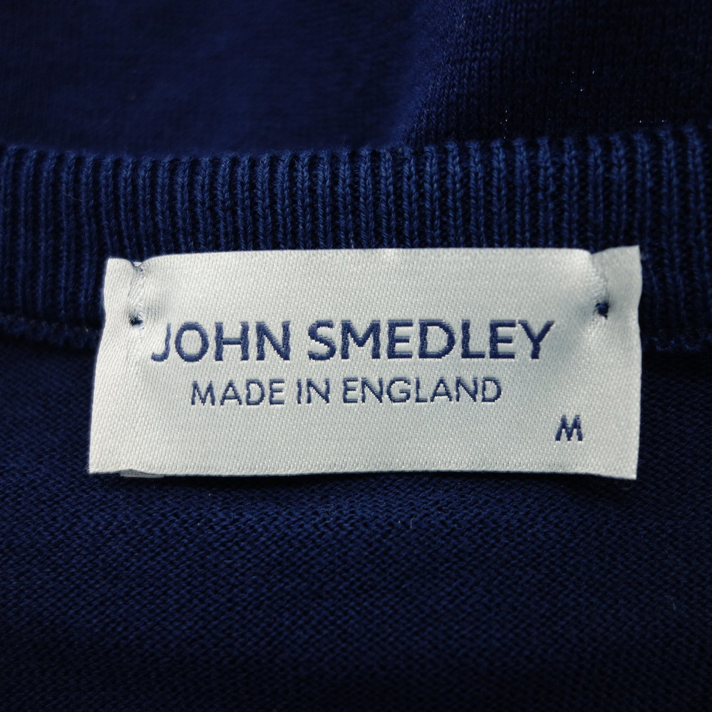 JOHN SMEDLEY T-shirt Sea Island Cotton 30G Crew Neck Men's Navy M JOHN SMEDLEY [AFB33] [Used] 
