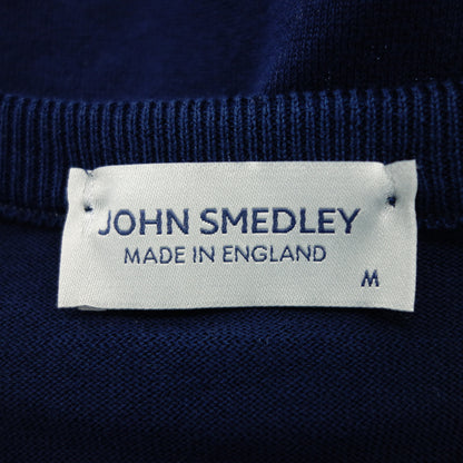 JOHN SMEDLEY T-shirt Sea Island Cotton 30G Crew Neck Men's Navy M JOHN SMEDLEY [AFB33] [Used] 
