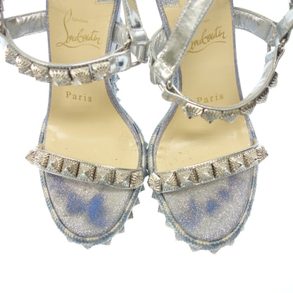 Used ◆ Christian Louboutin Platform Sandals Studded Women's Size 35 Blue Christian Louboutin [AFC54] 