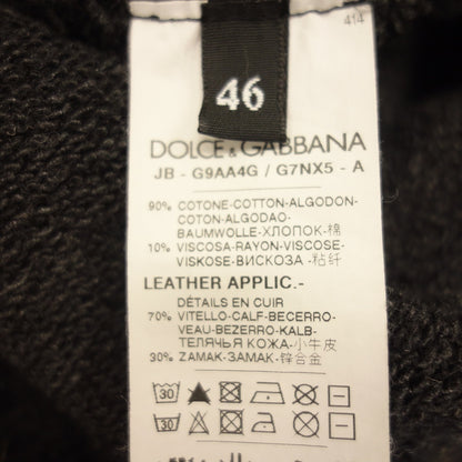 二手 Dolce &amp; Gabbana 仿旧男士黑色派克大衣 46 码 DOLCE &amp; GABBANA [AFB7] 
