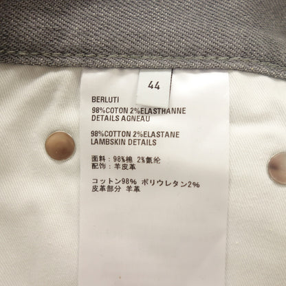 Very good condition ◆ Berluti denim pants lining calligraphy men's size 44 gray Berluti [AFB48] 