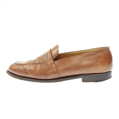 二手 ◆John Lobb 乐福鞋全带 Fencoat 4098 锈色皮革男式 8.5 棕色 JOHN LOBB FENCOTE [AFC15] 