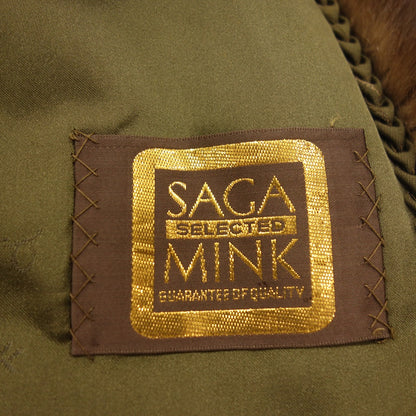 Good condition ◆ SAGA MINK SELECTED Gold Saga Mink Half Coat Brown Size 11 SAGA MINK SELECTED [AFF22] 