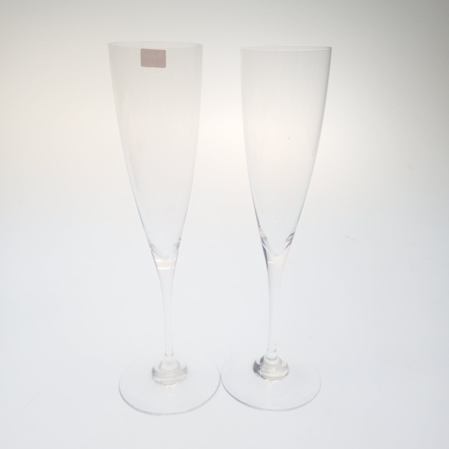 Good condition ◆ Baccarat champagne glasses set of 2, thinly lined, with box BACCARAT [AFB55] 