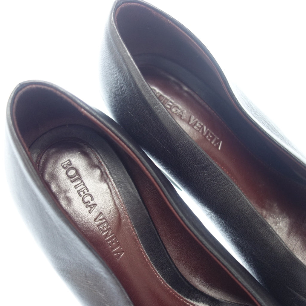 Good condition ◆ Bottega Veneta Almond Pumps Leather Women's 35.5 Black BOTTEGA VENETA [AFC42] 