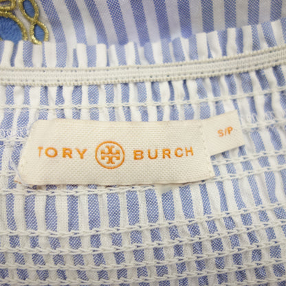 中古◆トリーバーチ ロングスカート 刺繍 レディース ブルー系 サイズS TORY BURCH【AFB42】