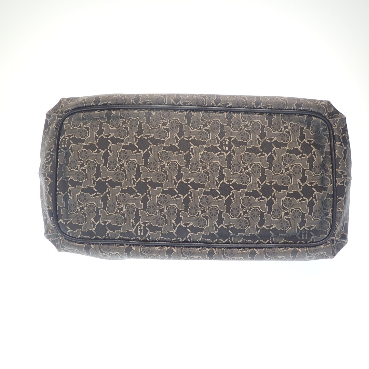 Used ◆ Celine Handbag Mini Marche PVC x Leather SC-ST-1028 Brown CELINE [AFE4] 