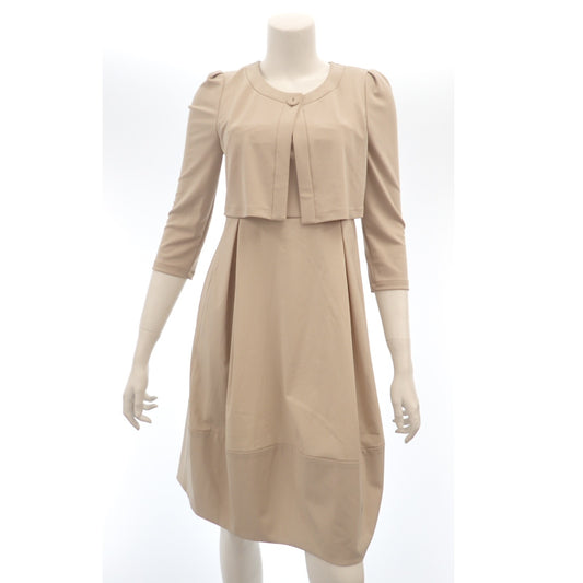 FOXEY Layered Dress 26609 Women's Beige 38 FOXEY [AFB17] [Used] 