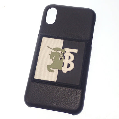 Used ◆ Burberry iPhone case Smartphone case Mobile cover Logo X/XS Black BURBERRY [AFI8] 