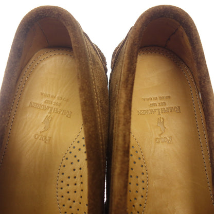 未使用 ◆Polo Ralph Lauren 绒面革乐福鞋男式棕色 9.5 码 POLO RALPH LAUREN [AFC36] 
