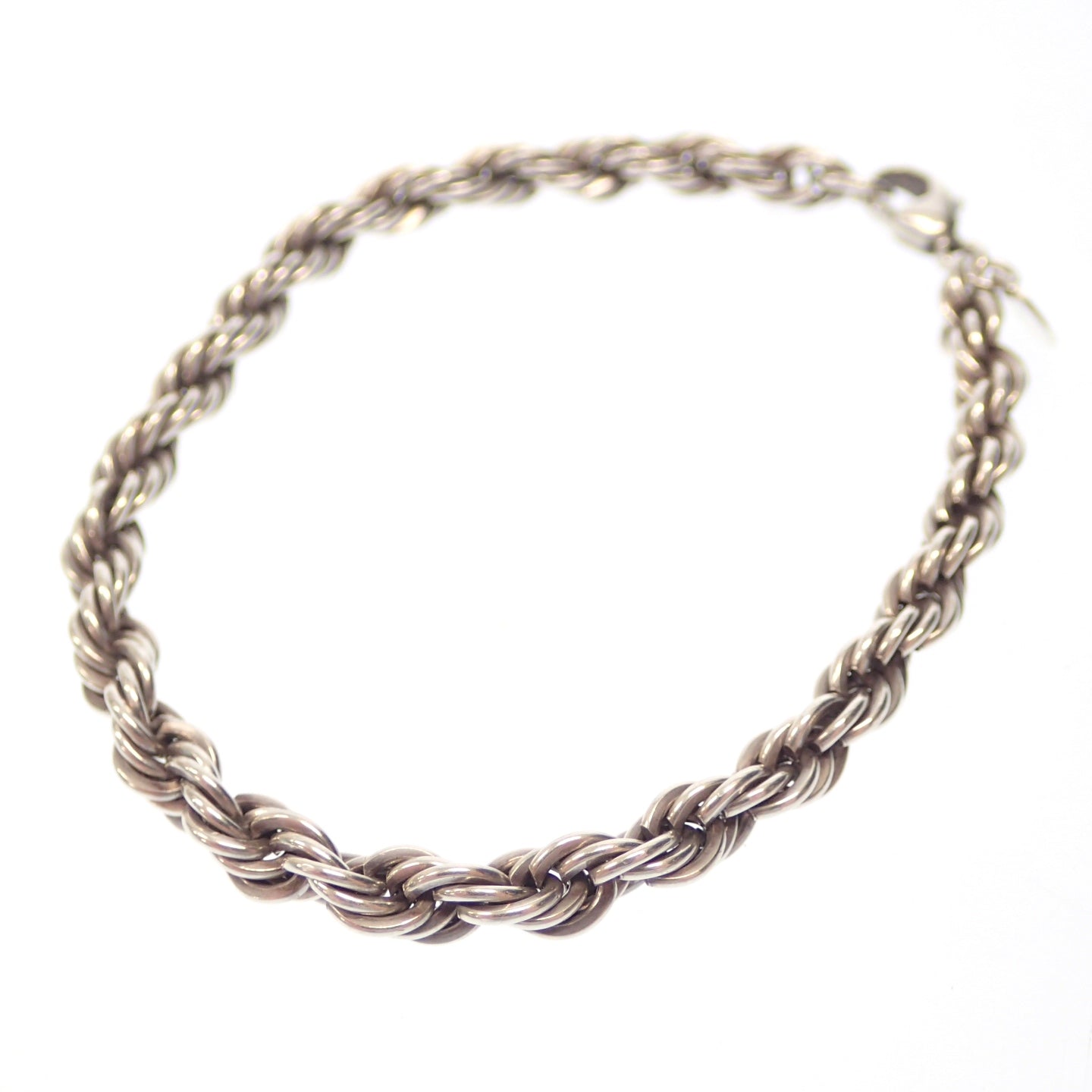 Good Condition◆Tiffany Bracelet Twist Chain SV925 Silver Tiffany&amp;Co. [AFI12] 