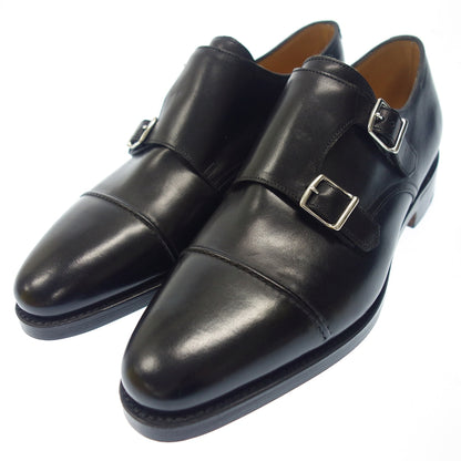 跟新一样◆John Lobb 皮鞋 Double Monk William II 男式 UK7.5E 黑色正品鞋撑 JOHN LOBB WILLIAM II [LA] 