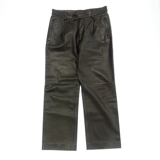 Good Condition◆LOEWE Leather Pants Lamb Leather Men's Black Size 42 LOEWE [AFG1] 